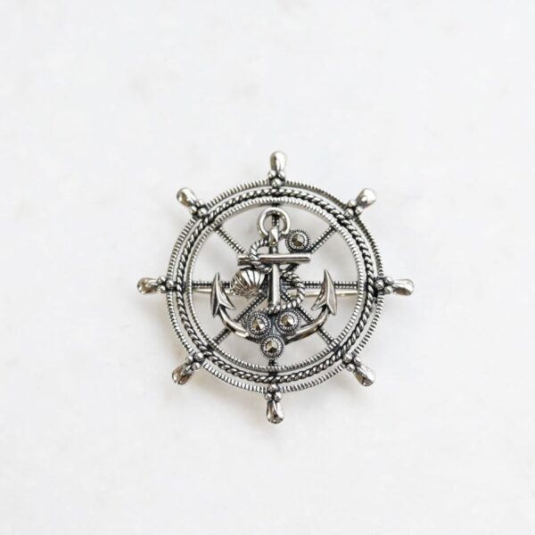 【Made in Japan】舵輪 吊墜胸針