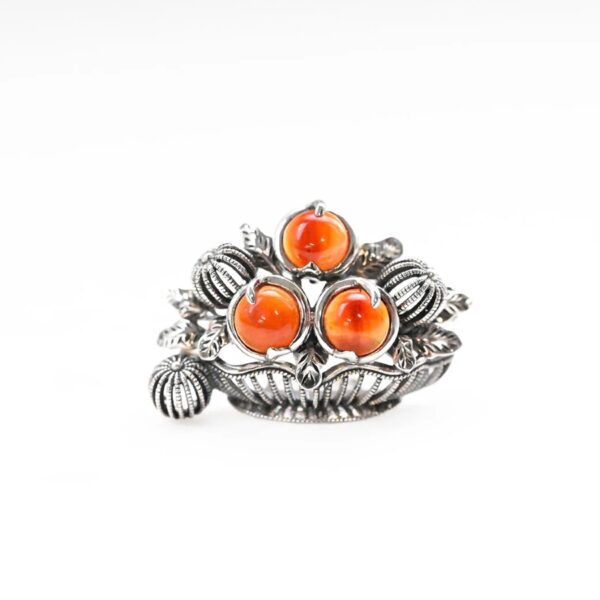 【Made in Japan】 SV系列 紅瑪瑙 琳瓦爾的桃子 胸針吊墜