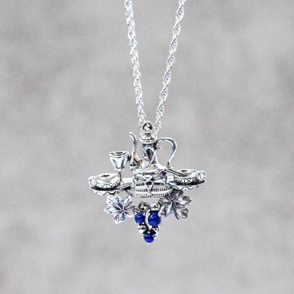 【Made in Japan】 SV系列 青金石＆馬卡石 莫內・花園午餐 胸針吊墜