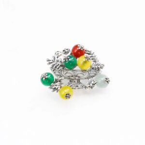 【Made in Japan】 SV系列 紅玉髓＆瑪瑙 賽尚果盆胸針掛墜