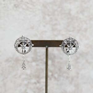 【Made in Japan】Marcasite 指南針 耳環/耳夾