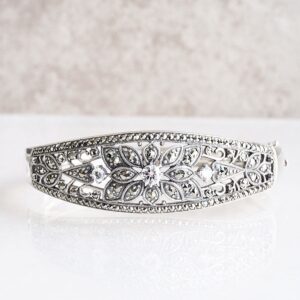 【Made in Japan】SV系列 白色托帕石植物風手鐲