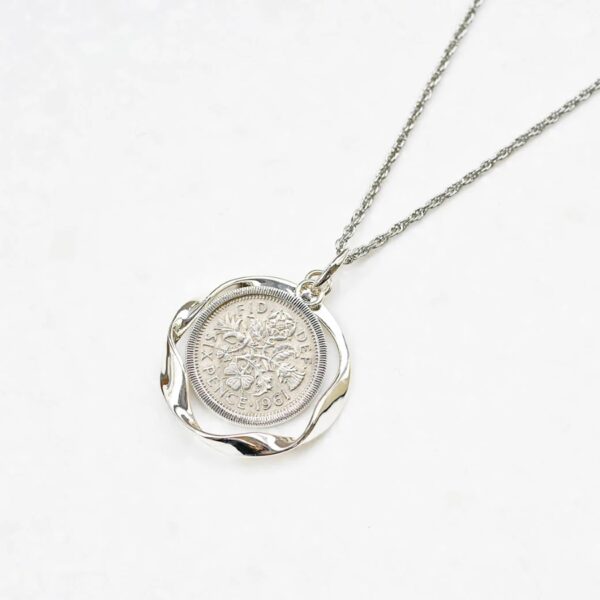【Made in Japan】SV 6便士硬幣 掛眼鏡 吊墜