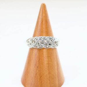 【Made in Japan】SV Marcasite 撲克牌戒指