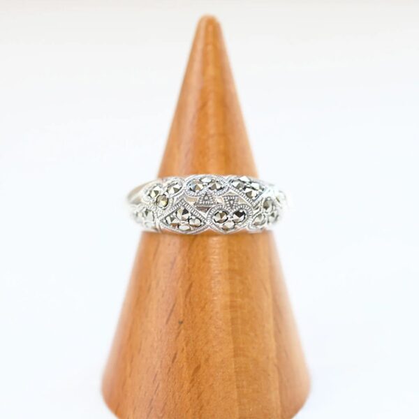 【Made in Japan】SV Marcasite 撲克牌戒指