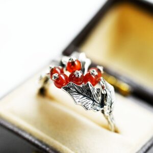 【Made in Japan】紅瑪瑙冬青戒指