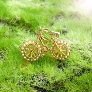 【Made in Japan】珍珠 自行車 胸針