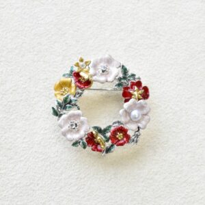 【Made in Japan】盧德特【玫瑰花環】吊墜別針