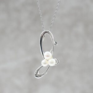 【Made in Japan】SV 淡水珍珠 三重珍珠 胸針吊墜