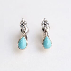 【Made in Japan】SV系列 綠松石同珍珠耳環/夾耳環