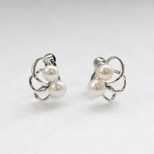 【Made in Japan】SV 淡水珍珠 三重珍珠 耳環/夾耳環