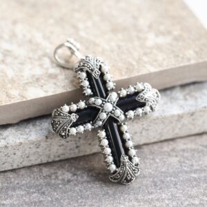 【Made in Japan】縞瑪瑙十字架頸鍊