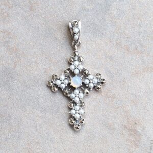 【Made in Japan】SV系列 蛋白石同珍珠十字架吊墜