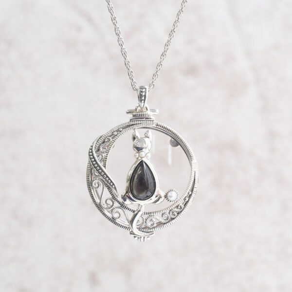 【Made in Japan】黑蝶貝及珍珠放大鏡吊墜