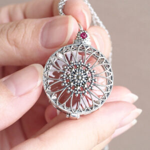 202P0803-RB-TY_05 【Made in Japan】 SV系列 花朵(向日葵)放大鏡吊墜