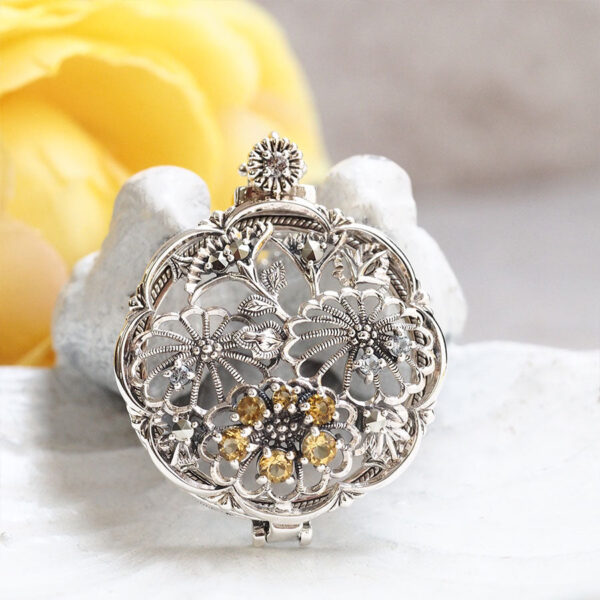 202P0807-TY_09 【Made in Japan】 SV系列 花朵(菊花)放大鏡吊墜