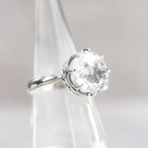 【Made in Japan】 SV系列 白水晶 石英 古典戒指