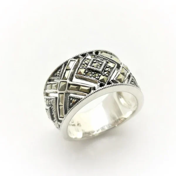 【Made in Japan】 SV系列 馬爾卡石 鏈戒指