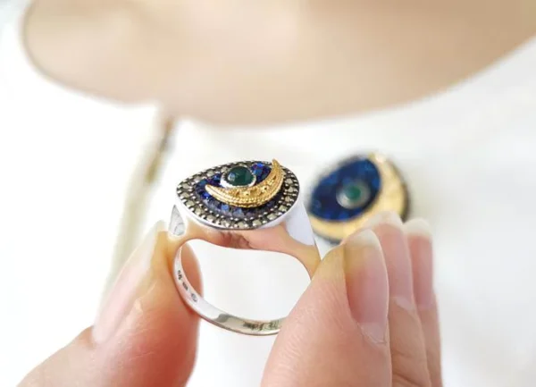 【Made in Japan】 SV系列 綠玉髓、杜魯西玉髓及馬卡格石戒指