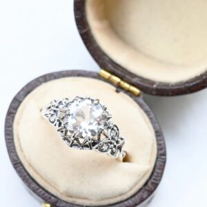 【Made in Japan】 SV系列 水晶及白色托帕石 北歐極光戒指