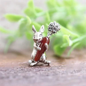 204C1098-CNC_01 【Made in Japan】 SV系列 紅玉髓兔仔吊墜/胸針