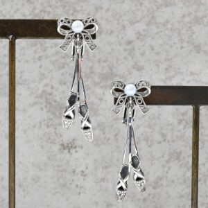 【Made in Japan】 SV系列 珍珠 夢想舞者的絲帶＆芭蕾舞鞋 耳環/耳釘