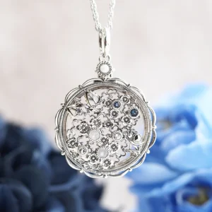 【Made in Japan】 SV系列 花朵（繡球花）放大鏡吊墜