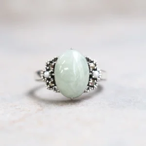 204R0892-TY_01 【Made in Japan】 SV系列 翡翠同珍珠種 古董蕾絲戒指