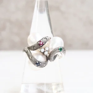 【Made in Japan】 SV系列 珍珠及寶石 現代風 戒指