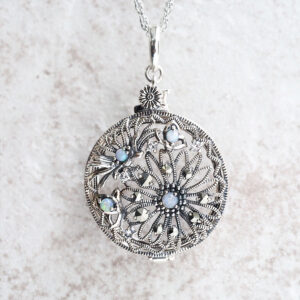 【Made in Japan】 SV系列 花朵（大丁花）放大鏡項鍊