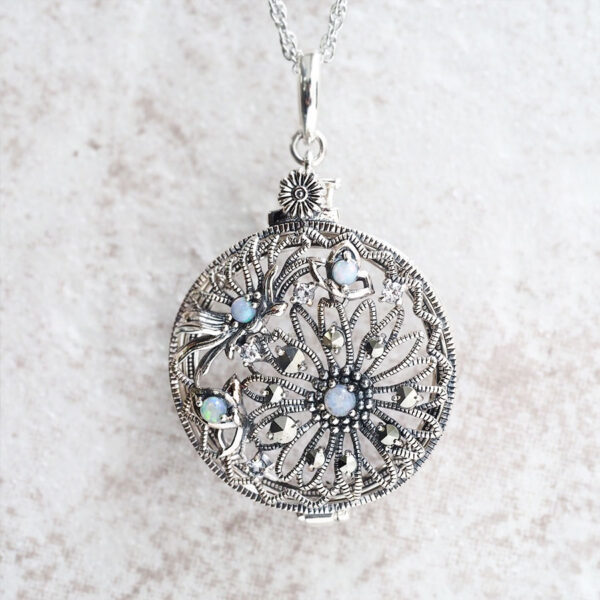 【Made in Japan】 SV系列 花朵（大丁花）放大鏡項鍊