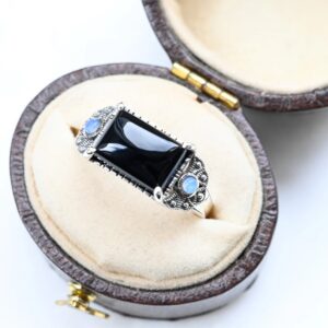 403R0286-ONC_02 【Made in Japan】 SV系列 縞瑪瑙&蛋白石 戒指