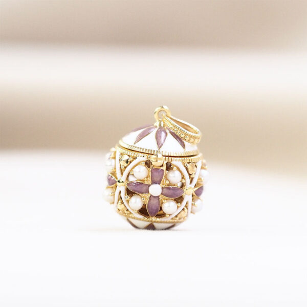 【Made in Japan】 SV系列 蛋（紫色×白色×金色）火箭吊墜