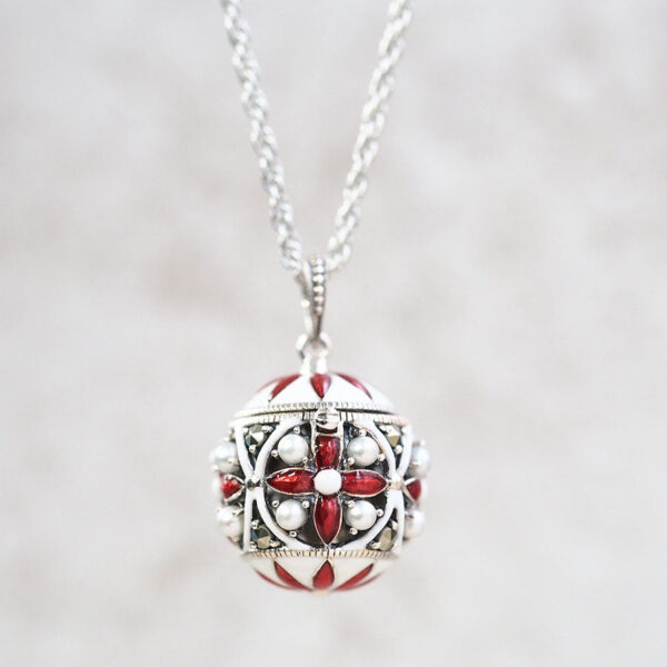 【Made in Japan】 SV系列 蛋（紅色×白色×銀色）火箭吊墜