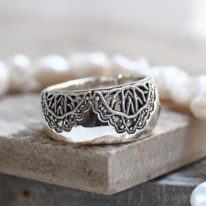 image 【Made in Japan】 SV系列 馬爾卡石 河流蕾絲 戒指