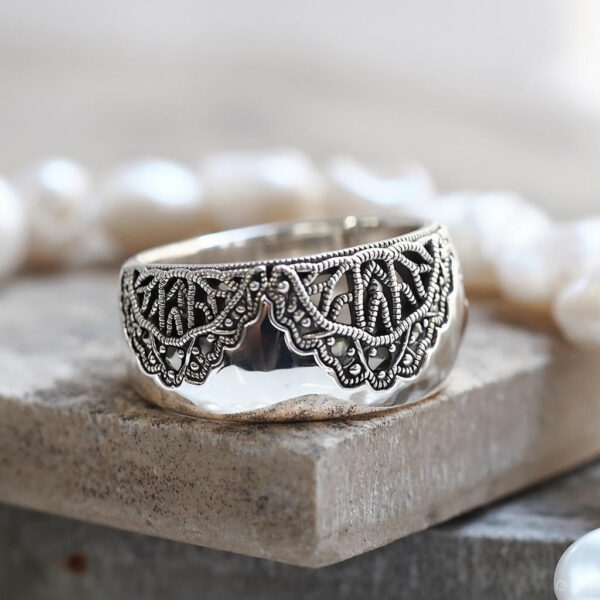 【Made in Japan】 SV系列 馬爾卡石 河流蕾絲 戒指