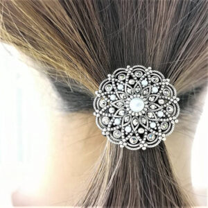 【Made in Japan】 SV系列 珍珠＆馬卡石花朵髮飾