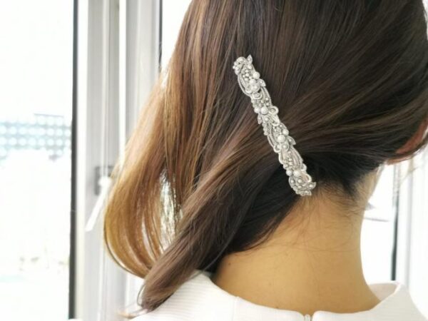 【Made in Japan】 SV系列 珍珠同馬卡石花飾夾