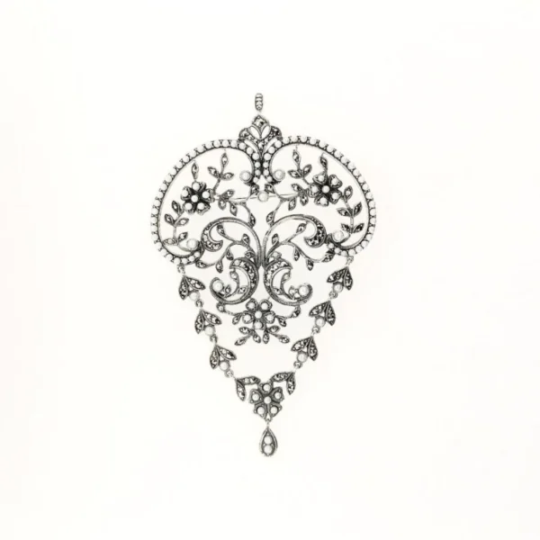 【Made in Japan】 SV系列 珍珠同馬卡石吊墜胸針