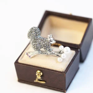 【Made in Japan】 SV系列 紫水晶同珍珠 木宿松鼠 吊墜胸針