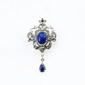 【Made in Japan】 SV系列 青金石 皇家阿拉伯花紋 胸針吊墜