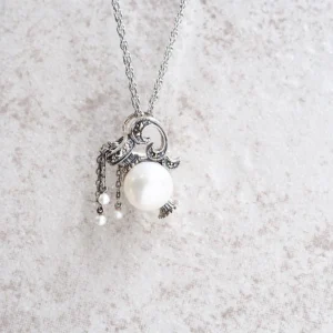 【Made in Japan】 SV系列 珍珠＆馬爾卡石 水瓶座 吊墜胸針