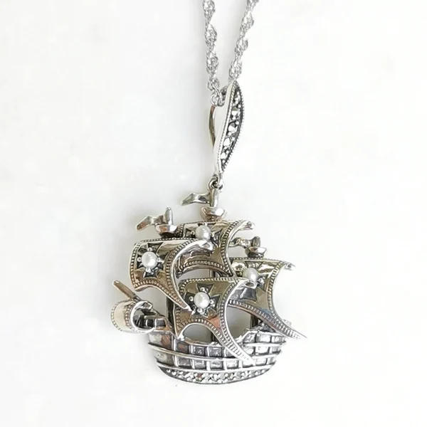 【Made in Japan】 SV系列 珍珠 Bon Voyage 航海船 項鍊