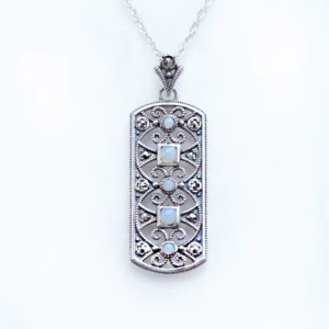 403P0102_01 【Made in Japan】 SV系列 蛋白石及磁鐵礦吊墜